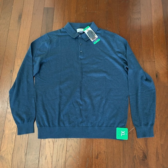 Modern Ambition Cotton Blend Polo Sweater size XL color Blue NWT - Picture 2 of 8